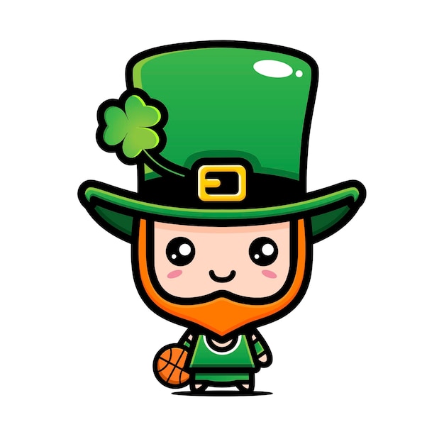 Saint patrick day cartoon character leprechaun