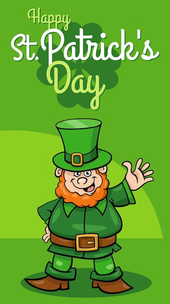 Saint Patrick Day design with Leprechaun with clover