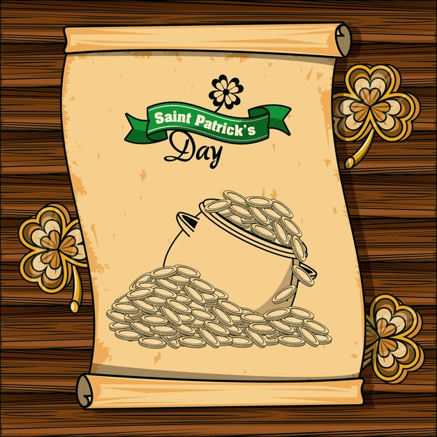 Saint patricks day cartoons card