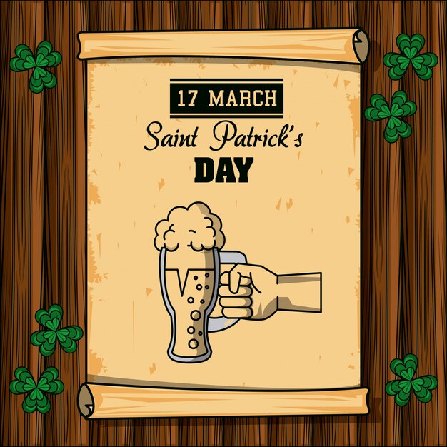 Saint patricks day cartoons card