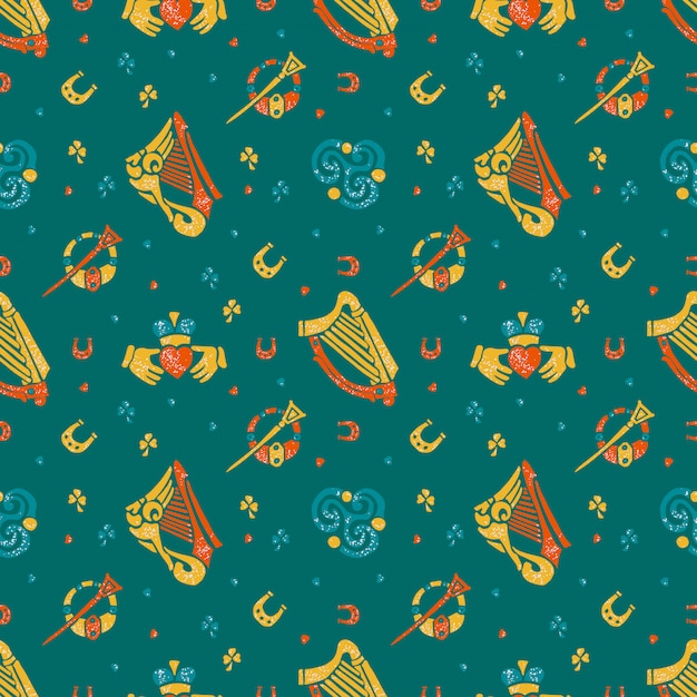 Saint Patricks Day seamless pattern