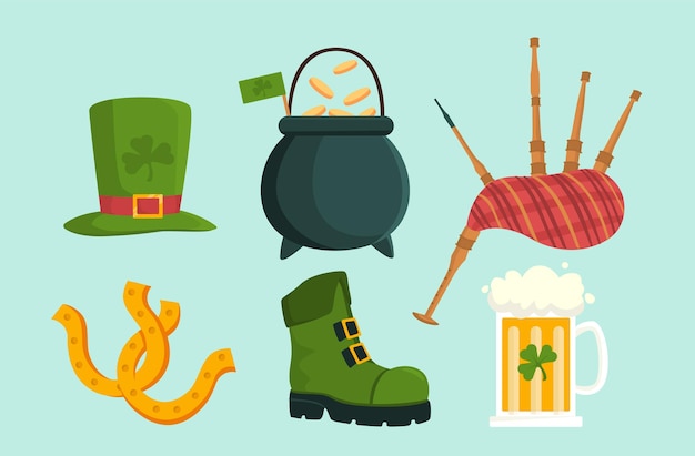 Saint patricks day vector set