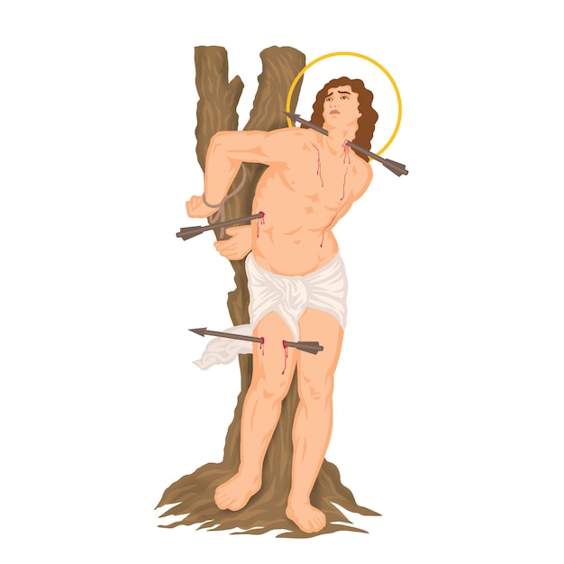 Saint Sebastian christian saint and martyr