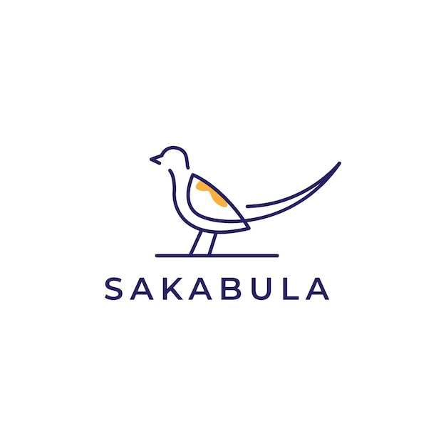 Sakabula bird logo design vector