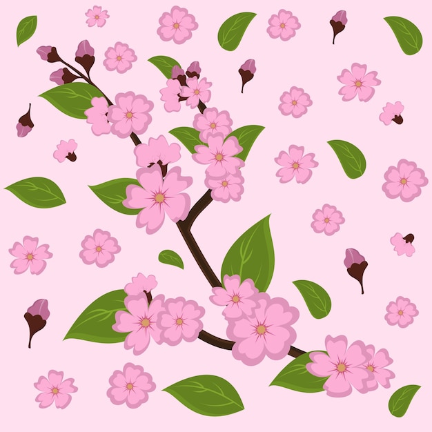 sakura background template