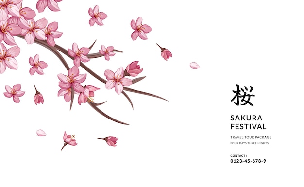 Sakura Flower Cherry blossom natural japan asian tour travel abroad poster banner greeting card text Translation cherry blossom flower