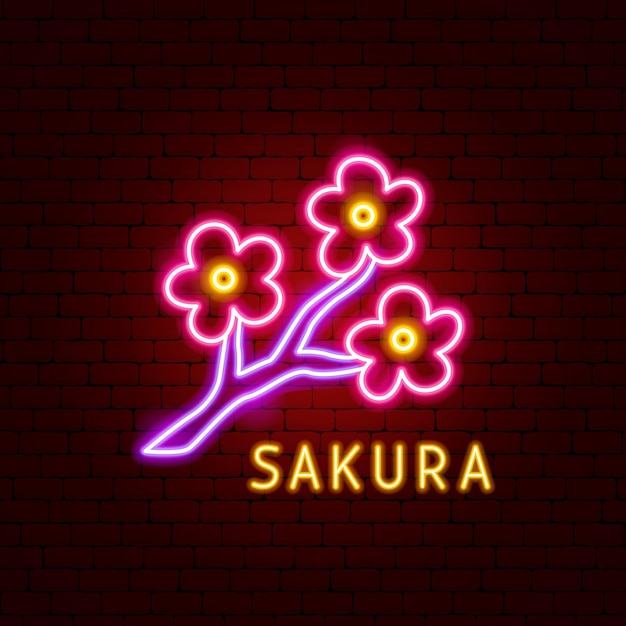 Sakura Neon Label