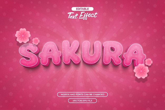 Sakura text effect