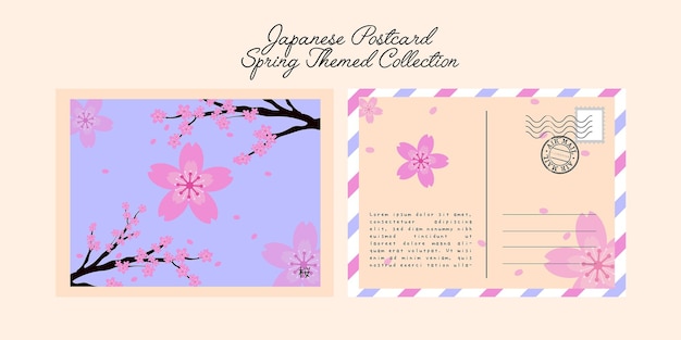 Vector sakura vector for japanese themed postcard