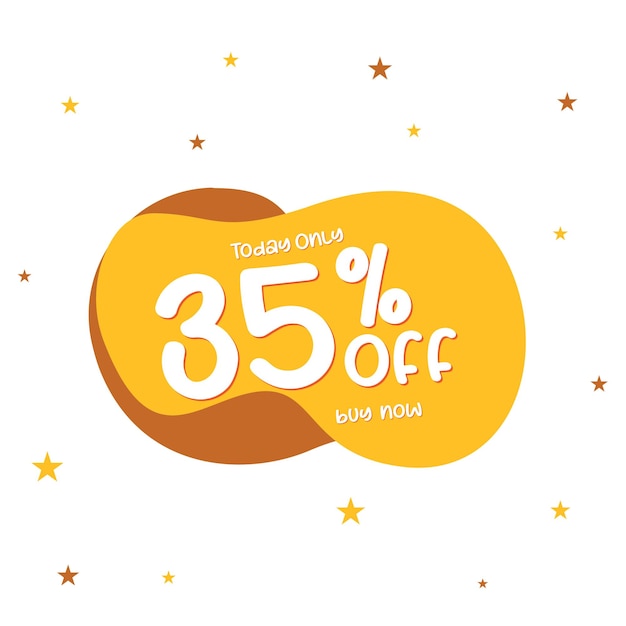 Sale 35 off bubble banner design template