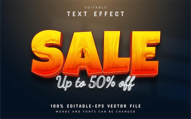 Sale 3d text effect editable