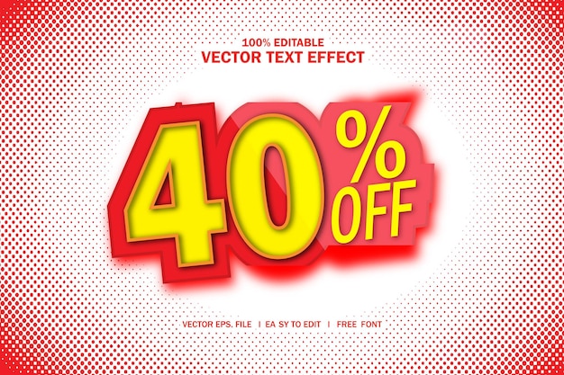 Sale 40 off discount banner vector illustration