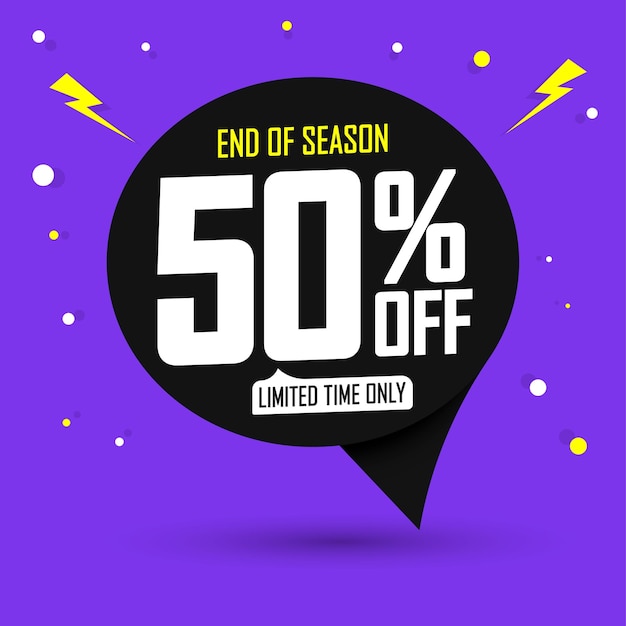 Sale 50 off poster design template