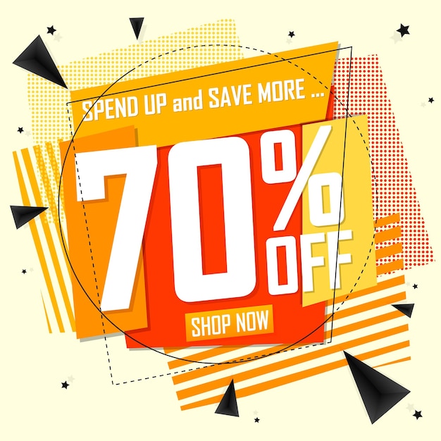 Vector sale 70 off poster design template