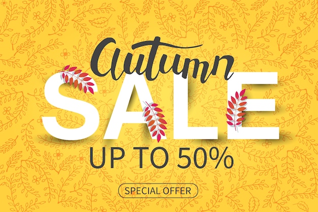 Sale autumn banner. Special Offer.