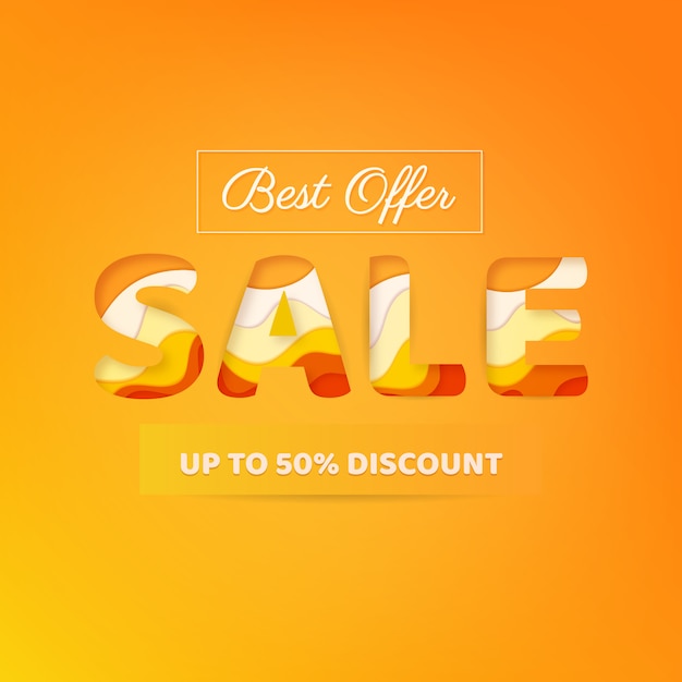 Sale background, paper style