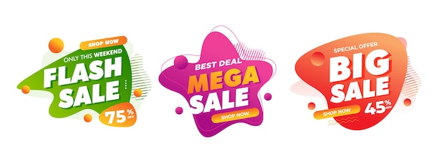 sale badges for offline online shop promotion discount sign