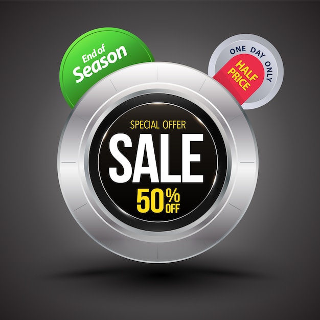 Sale banner for promotion vector illustration.