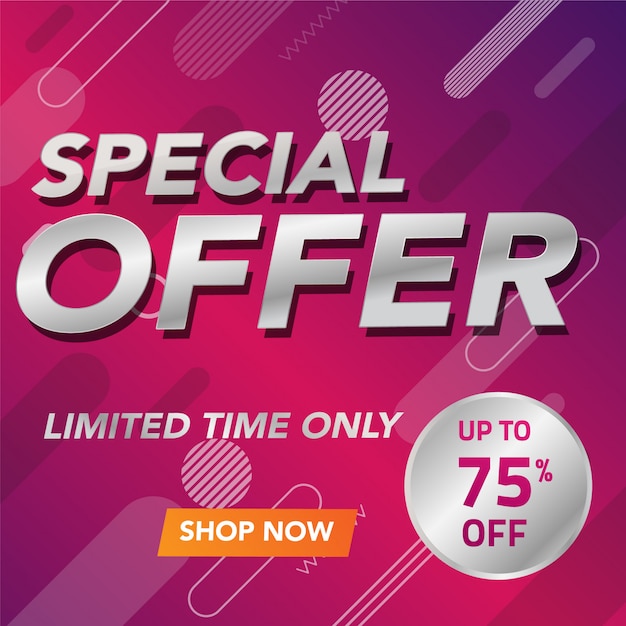 Sale banner special offer template design