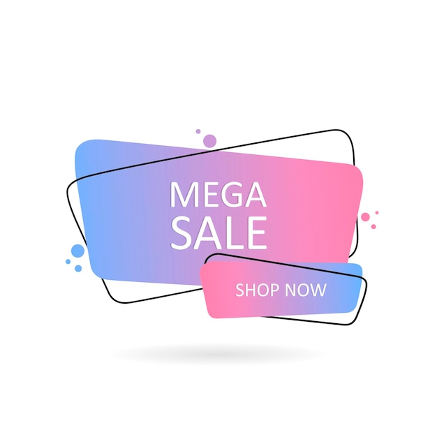 Sale banner template design, Big sale special offer. Geometric hand drawn banners. Flat style vector illustration.