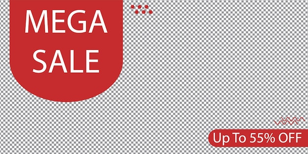 Sale Banner Template Design Mega sale special offer Vector illustration for promotion marketing