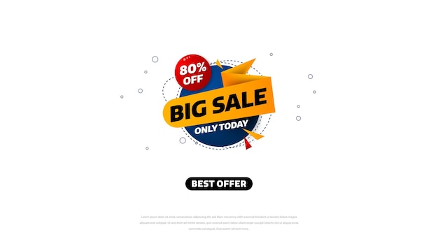 Sale banner template design with geometric background , Big sale special offer up to 80% off. Super Sale, end of season special offer banner. vector illustration.