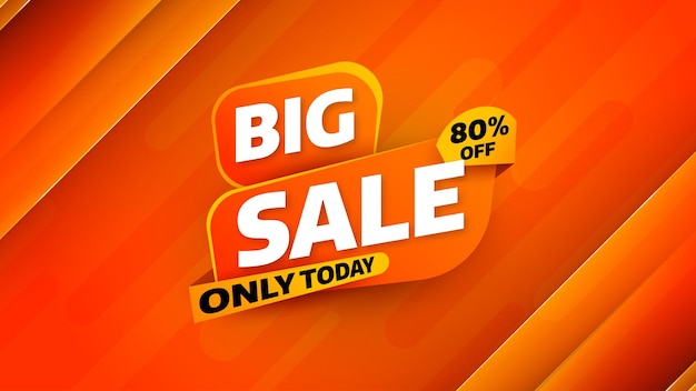 Sale banner template design with geometric background Big sale special offer up to 80 off Super Sale end of season special offer banner vector illustration