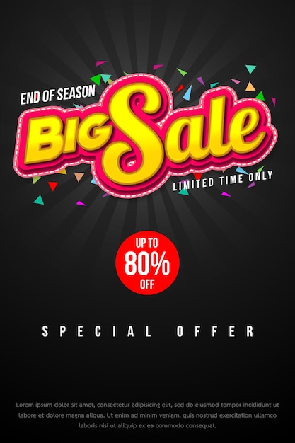 Vector sale banner template design