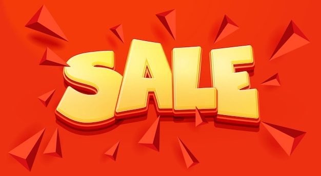 Sale banner template for discount offer advertising