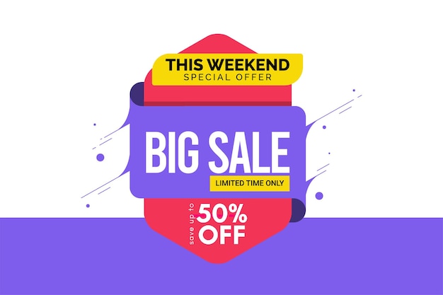 Sale banner template promotion poster special offer up to 50 off