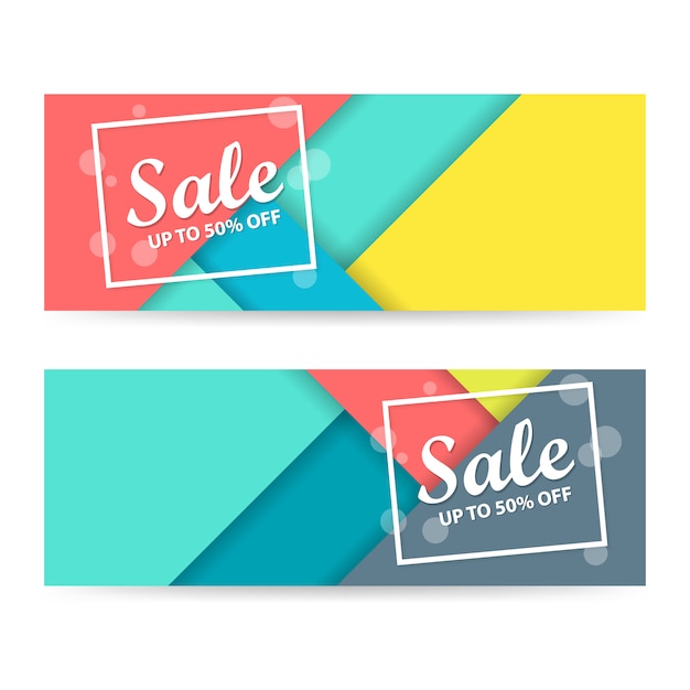 Sale banner with material design 