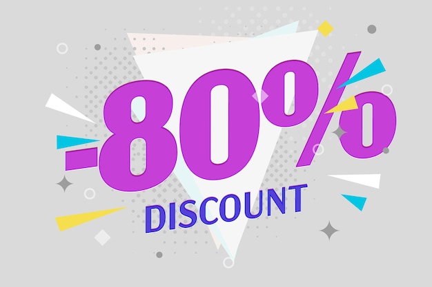 Sale banner with minus percent discount