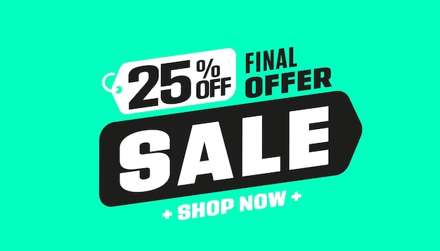 Sale banner with percent off final offer