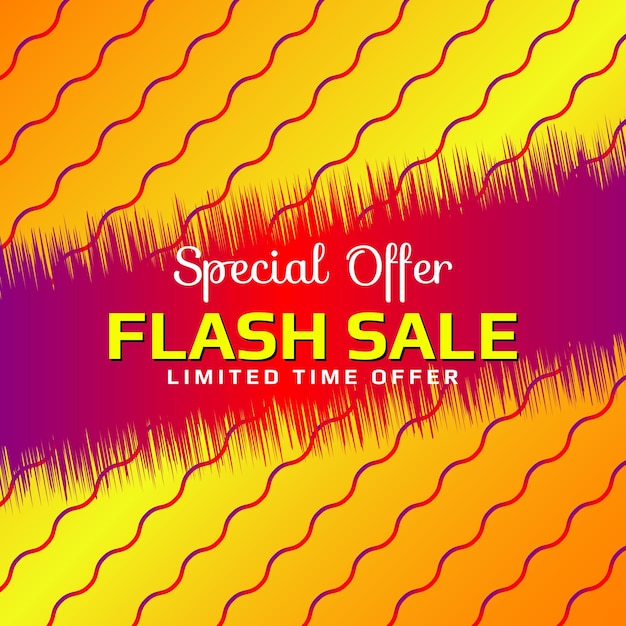 Sale banner with text special offer flash sale limited time business promotion advertisement poster