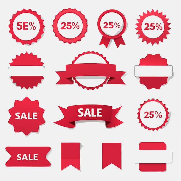 Vector sale banners and discount badges eyecatching promotional graphics for retail and marketing