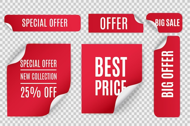 Sale banners Mega savings tag sticker badge discount price Best hot offers speech bubbles