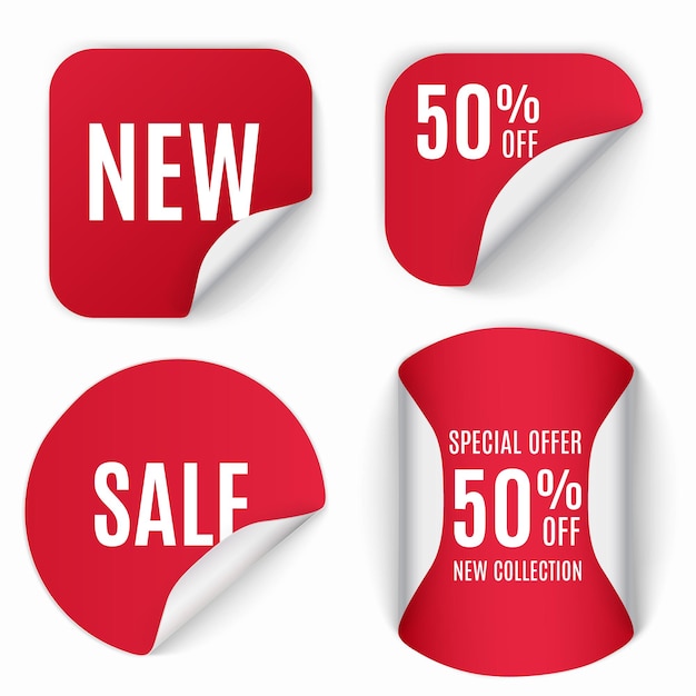 Sale banners Mega savings tag sticker badge discount price Best hot offers speech bubbles