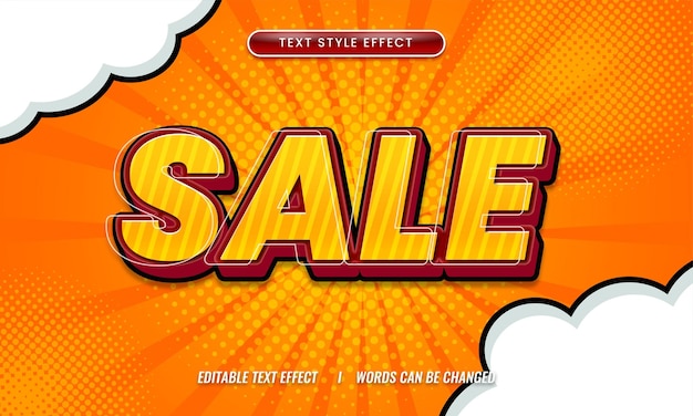 Sale bold editable text effect suitable for product promotion Premium Vector