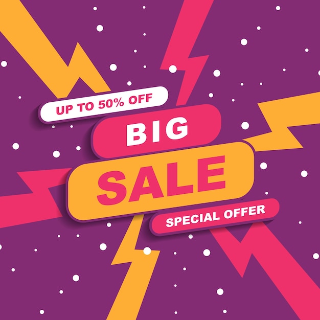 Sale discount banner template promotion, Special Offer, Big Sale, Discount, Super sale, Mega sale