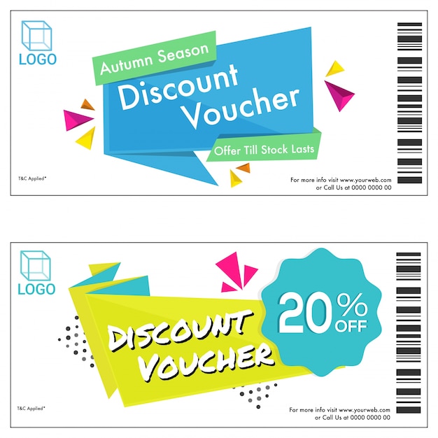 Sale Discount Vouchers in Two Design Options. 