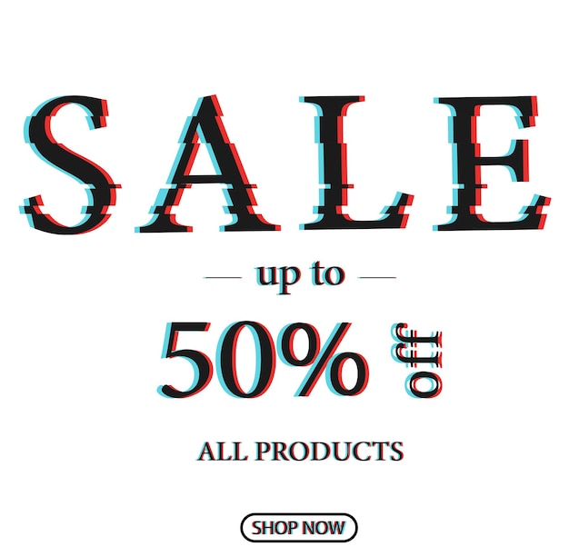 Sale and discounts. Banner for social media. Vector stock illustration. Social media. Voucher.