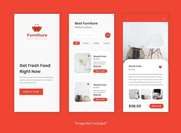 Sale Ecommerce Furniture app concept UI Design 