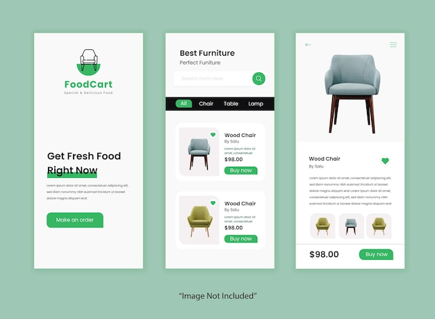 Sale Ecommerce Furniture app concept UI Design 