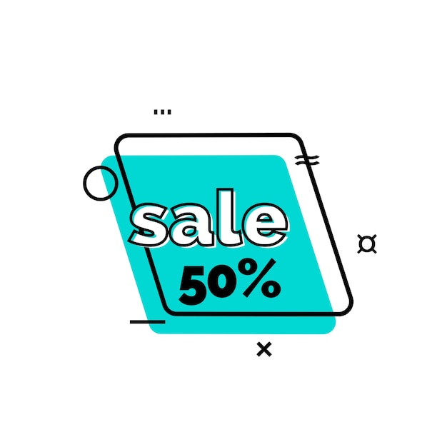 Sale Fifty Percent Lettering