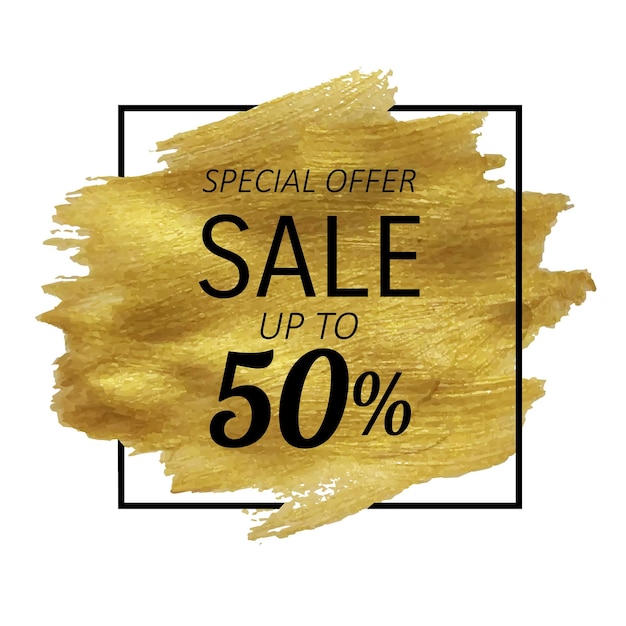 Sale Golden Blot Illustration