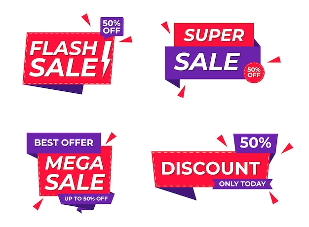 Sale label discount promo