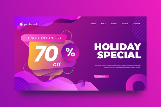 Sale Landing Page Abstract Background