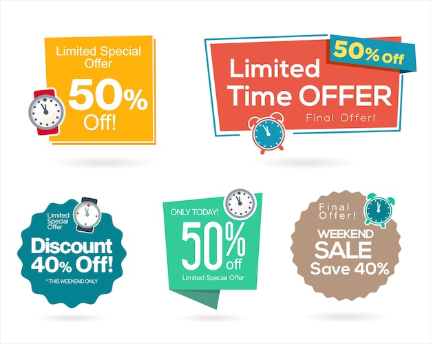 Sale and Limited Special Offer Banner Vector Template