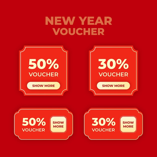 Sale new year voucher vector