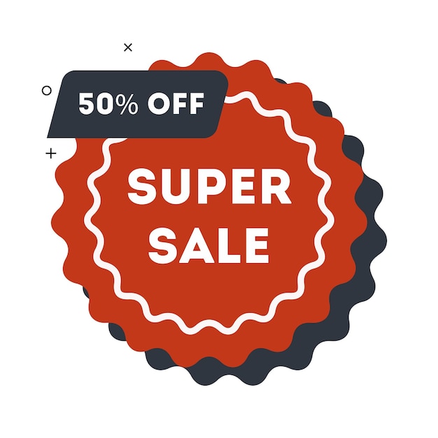 Sale offer price badge Discount 50 percent